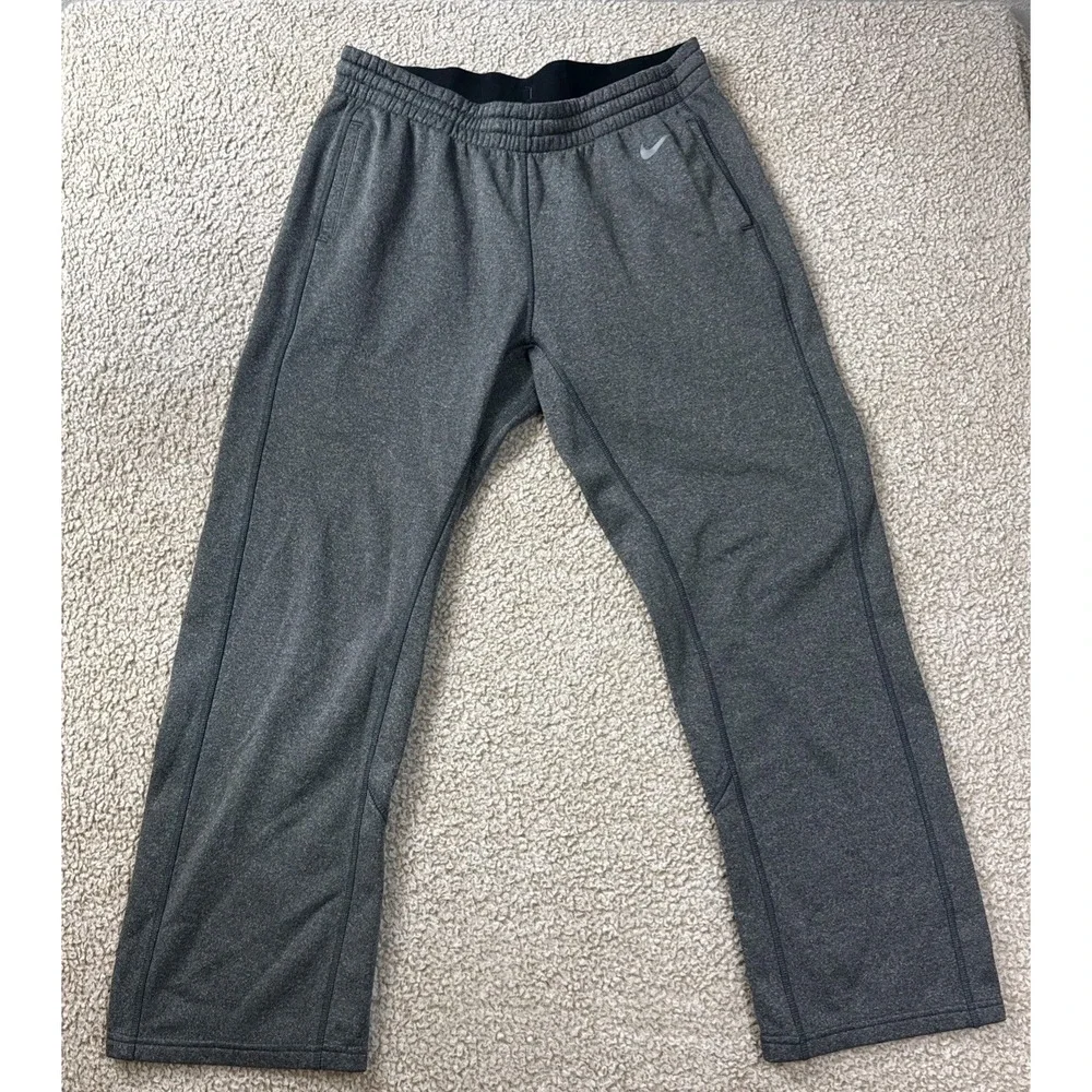 Nike Dri-Fit Sweatpants Womens Large Gray Fleece All Time Training 856918-010